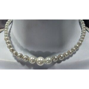 Elegant Bridal Faux Pearl Beaded Coil Necklace